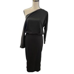 NWOT Grace Karin One-Shoulder Black Dress